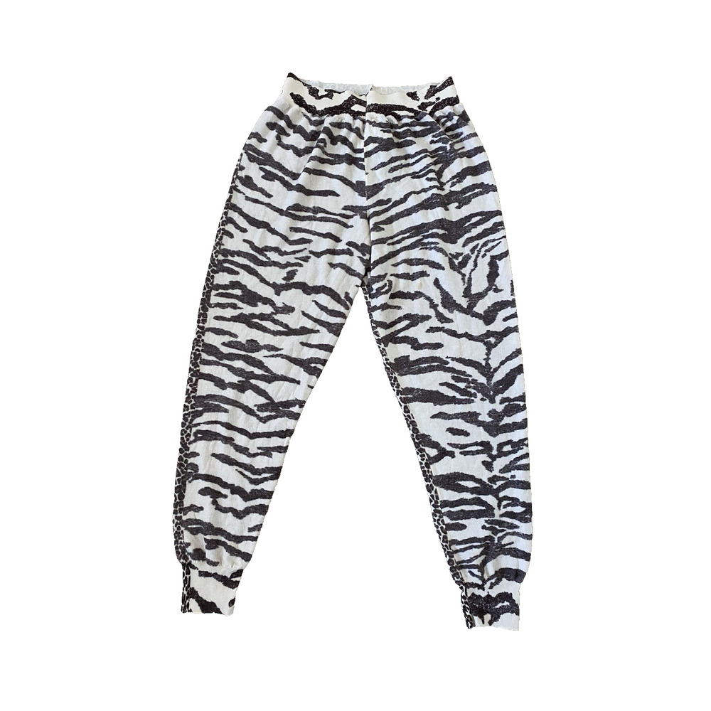 Stella McCartney Leopard Animal Print 100% Wool Pants 36 Designer Luxury Cozy